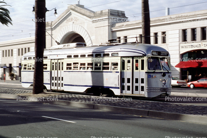 Muni, F-Line, Trolley, No 1054, PCC, San Francisco, California
