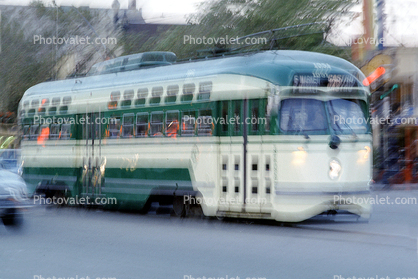 San Francisco Muni, (1960s livery), No. 1051, F-Line, PCC, Muni, San Francisco, California, 1960s