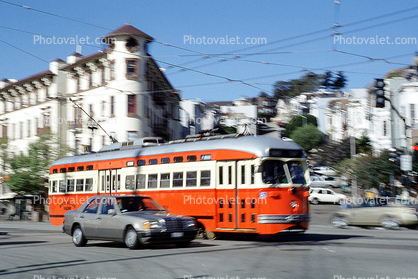 Boston-Massachusetts, No. 1059, PCC, F-Line, Municipal Railway, Muni, Market Street, Castro District