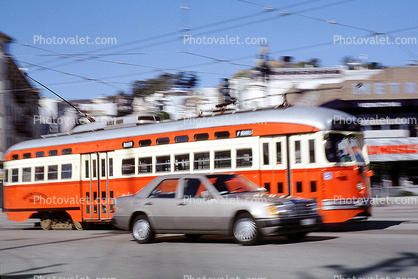 Boston-Massachusetts, No. 1059, PCC, F-Line, Municipal Railway, Muni, Market Street, car, Castro District