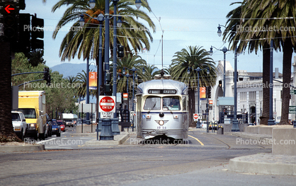 The Embarcadero, F-Line, No. 1054, PCC, Muni, San Francisco, California