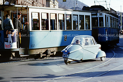 Mi-Val Milano, Microcar, Three Wheeler, Munich, Electric Trolley, Mini Car, 3-Wheeler, Tri-Wheeler, Three-Wheeler, Mini-car, Minicar, 1950s