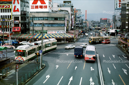 Trolley, Car, Vehicle, Automobile, Hiroshima Japan, December 1980, 1980s