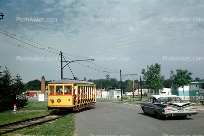 Chevrolet Impala, car, Yellow Trolley, Trailer Park, Columbia Park and Southwestern, Trolleyville Ohio, May 1964, 1960s