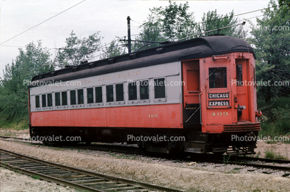 409 Chicago Express, Chicago Aurora and Elgin, Trolleyville Ohio, May 1964