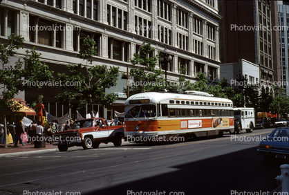 Market Street, San Francisco Muni Trolley, 1980s