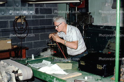 Man with his Model Train workshop