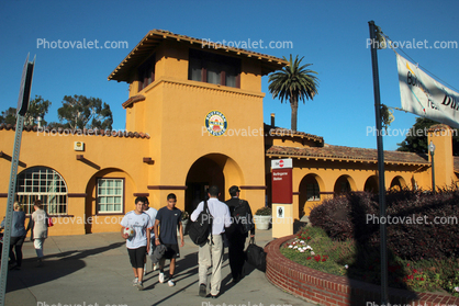 Southern Pacific Train Station, Depot, tower, building, Caltrain, Burlingame, Calfornia