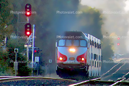 Caltrain in Burlingame, Paintography