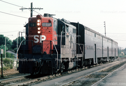 SP 3189, #53, GP9R, Southern Pacific, Diesel Electric Locomotive, Peninsula Commuter, (Caltrain)