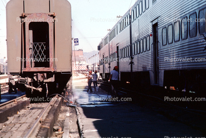 Caltrain Passenger Railcars, San Francisco, California, 4th Street Station