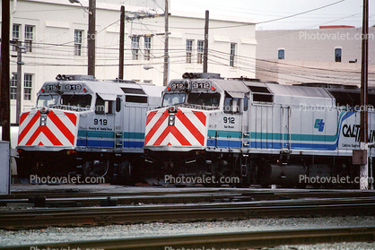 JPBX 919, JPBX 912, Caltrain Diesel Electric, Locomotive, San Francisco, California