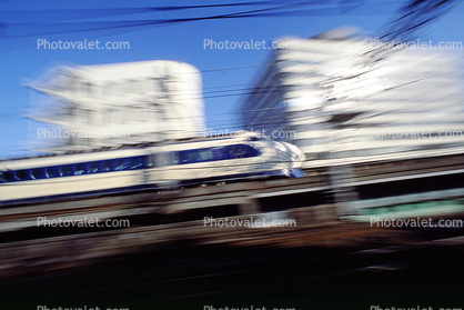 Bullet Train, Tokyo, Overhead Electrified Wires