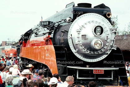 SP 4449, GS-4 class Steam Locomotive, 4-8-4, Southern Pacific Daylight Special, Spectators, crowds