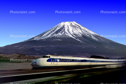 Japanese Bullet Train, Mount Fuji, trainset