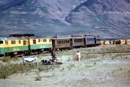 Passenger Railcar, White Pass, near Skagway, July 1963, 1960s