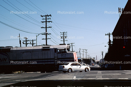 911, 7th street and Townsend, Cal Train, Diesel Electric, Locomotive
