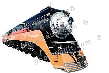 SP 4449, GS-4 class Steam Locomotive, 4-8-4, Southern Pacific Daylight Special, photo-object, object, cut-out, cutout