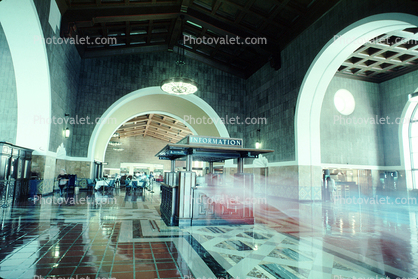 Arch, Information, Union Train Station, Depot, Los Angeles, California