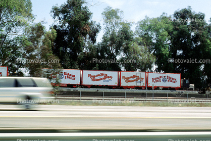 Ringling Brothers, Barnum & Bailey Circus train, Interstate Highway I-5, Oceanside