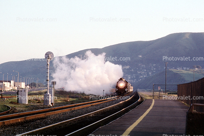 Southern Pacific #2472, Class P-8 4-6-2 Steam Locomotive, Bayshore Caltrain Station, San Francisco