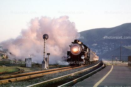 Southern Pacific #2472, Class P-8 4-6-2 Steam Locomotive, Bayshore Caltrain Station, San Francisco