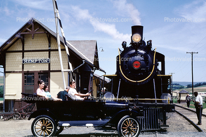 Baldwin 2-6-2 steam locomotive, Kempton Train Station, Depot, Wanamaker, Kempton & Southern, Berks County, Pennsylvania
