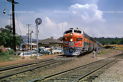 WP 804-A, California Zephyr, EMD F7A, Western Pacific, Oroville, Train Station, 804A, F-Unit, Paintography