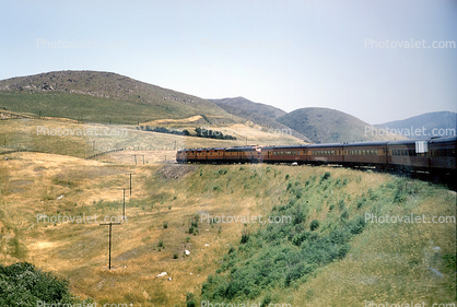 Southern Pacific, trainset, FP-4, hills