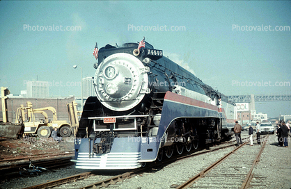 X4449, GS-4 class Steam Locomotive, 4-8-4, December 1975, 1970s