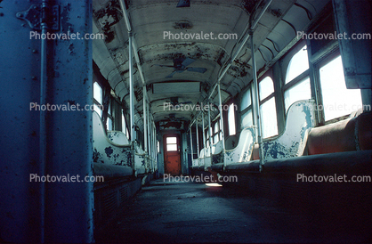 Interior Passenger Railcar, Hudson & Manhattan Railroad