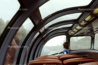 Inside an Observation Car, Vista Dome, Passenger Railcar, Canada