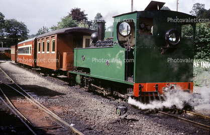 Locomotive pulling Passenger Railcars