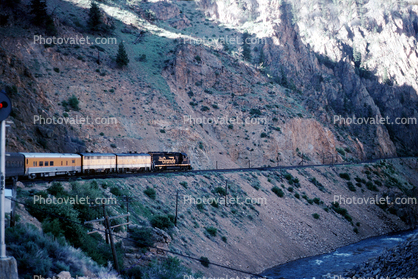 Rio Grande Line, Arkansas River, Cliff, Railcar, D&RGW, 1979, 1970s