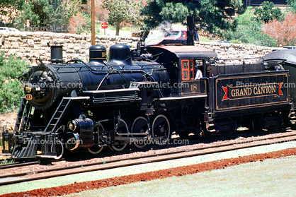 GCRY 18, Alco 2-8-0, Grand Canyon Railway, 1990