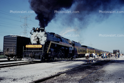 Reading 4-8-4, Excursion,, 2101, trainset, Riverdale Illinois, 10 June 1978