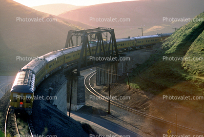 Union Pacific Passenger Train, Altamont Pass, California, March 1980, 1980s