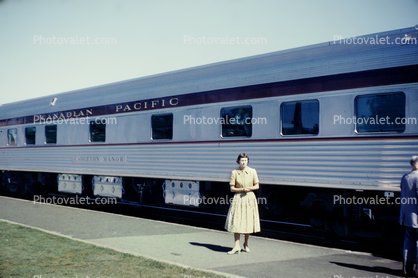Woman, Dress, Canadian Pacific Railcar, 1950s