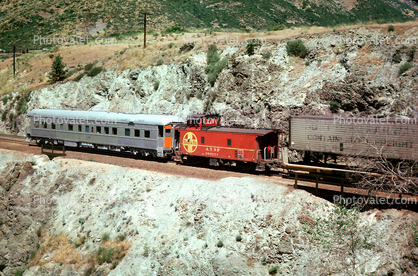 Santa Fe Caboose, Passenger Railcar, June 1975, 1970s