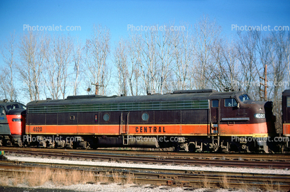 Illinois Central IC 4020, EMD E8A, October 1975, 1970s