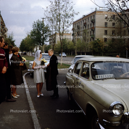 Bride and Groom, Cars, Zil, 1950s