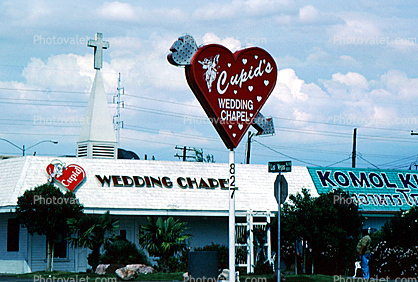 cupids, Wedding Chapel, cross, 1950s