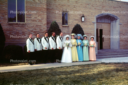 Outside the Church, Best Men, Bridesmaids, 1960s
