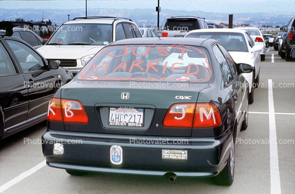 Honda Civic, Just Married, Cars, vehicles