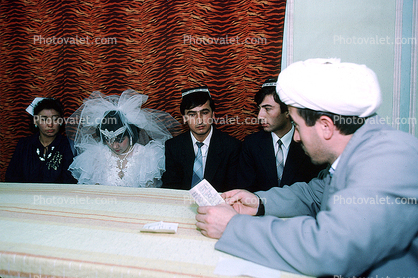 Bride and Groom, Wedding in Ashkabab Turkamanestan