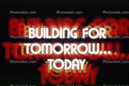 Building for Tomorrow, Today, title