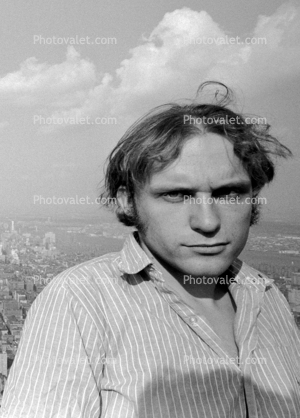 Here I am outside at the Top of the World Trade Center, 1975, 1970s