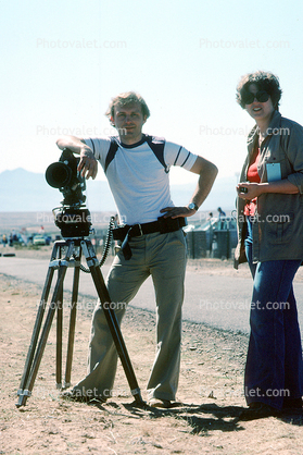 Eclair NPR, filming at Las Vegas Raceway, California, 1979, 1970s