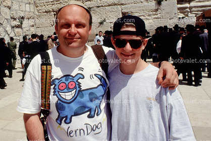 Me at the Western Wall with Bar Mitzvah Boy Zack, Jerusalem