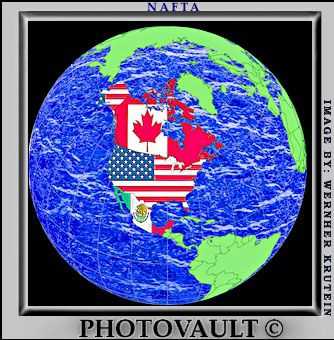 North America, NAFTA, Globe